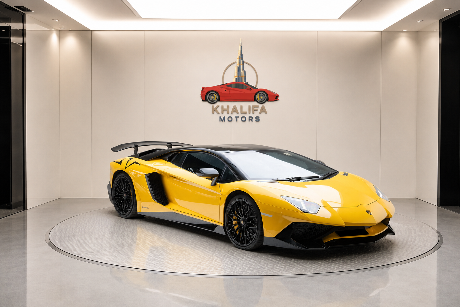 Lamborghini Aventador SV en showroom Khalifa Motors